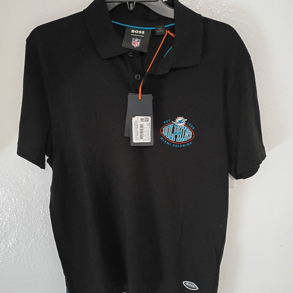 Hugo Boss Black Polo Shirt with Blue Accents